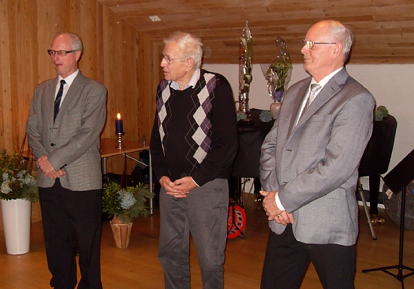 Æresmedlemmane Terje Haugland, Louis Lura og Jan Garborg