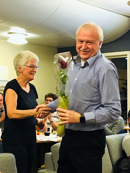 Inge Nedrebø hadde 100 % frammøte på øvingar og speleoppdrag, i år som i fjor.